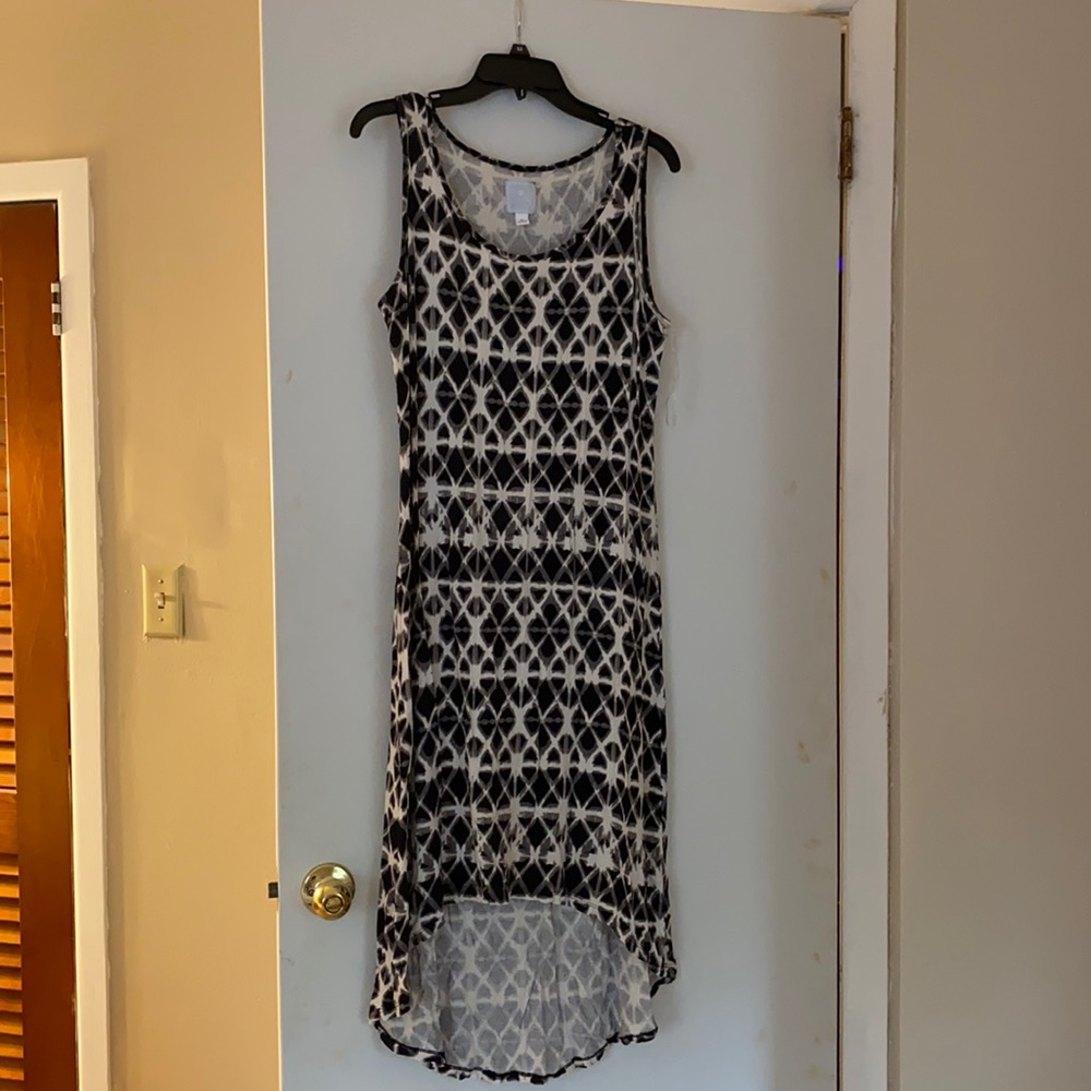 Black & White high/low sundress